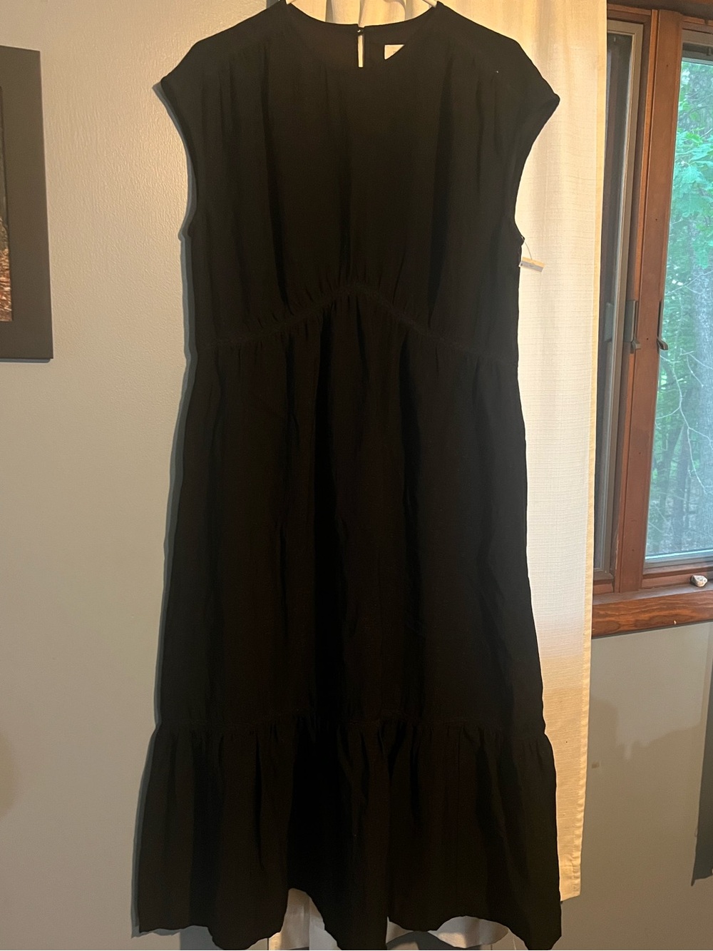 NWOT Treasure & Bond Black Sleeveless Dress with Ruffle Hem